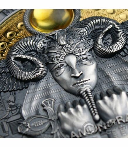 AMUN RA Amon Divine Faces Of The Sun 3 Oz Silver Coin 5$ Niue 2020 - Power  Coin