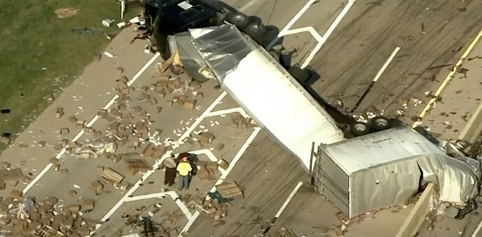 Truck driver loses his load Off Topic Tavern The Den