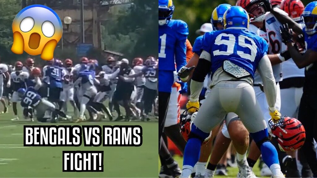 Aaron Donald swings helmet in brawl between Rams, Bengals