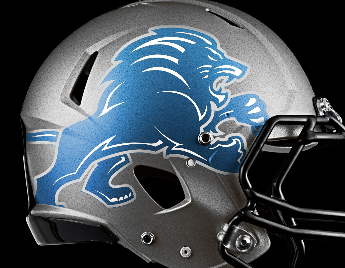 Lions helmet concept! Went with a dark grey lion that I think