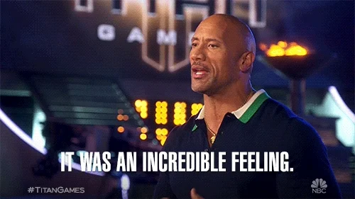 the rock it was an incredible feeling GIF by The Titan Games