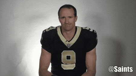 drew brees thumbs up GIF by New Orleans Saints