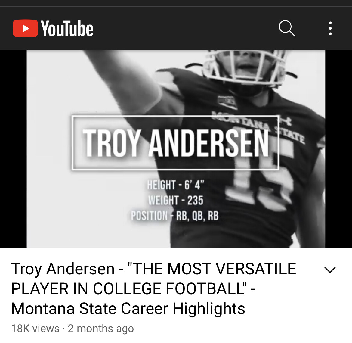 Jim Nagy on Twitter: Montana State's Troy Andersen, the Combine's fastest  LB at 4.42 official, just hit 3.99 SS & 6.72 3C at pro-day. Andersen  didn't do shuttles at Combine and both