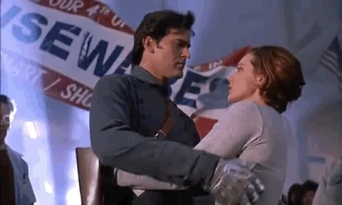 Bruce Campbell Kiss GIF