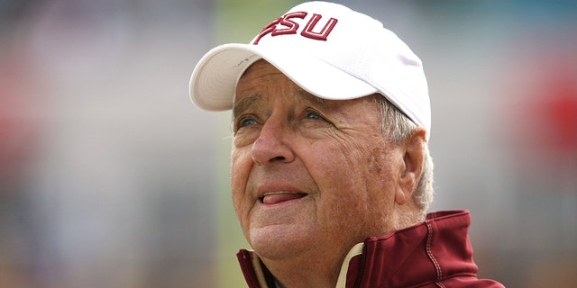 JACKSONVILLE, FL - JANUARY 01: Head coach Bobby Bowden of the Florida State Seminoles watches his team take on the West Virginia Mountaineers during the Konica Minolta Gator Bowl on January 1, 2010 in Jacksonville, Florida. Florida State defeated West Virginia 33-21 in Bobby Bowden's last game as a head coach for the Seminoles. (Photo by Doug Benc/Getty Images)